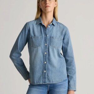 Quince Distressed Denim Shirt Size XL